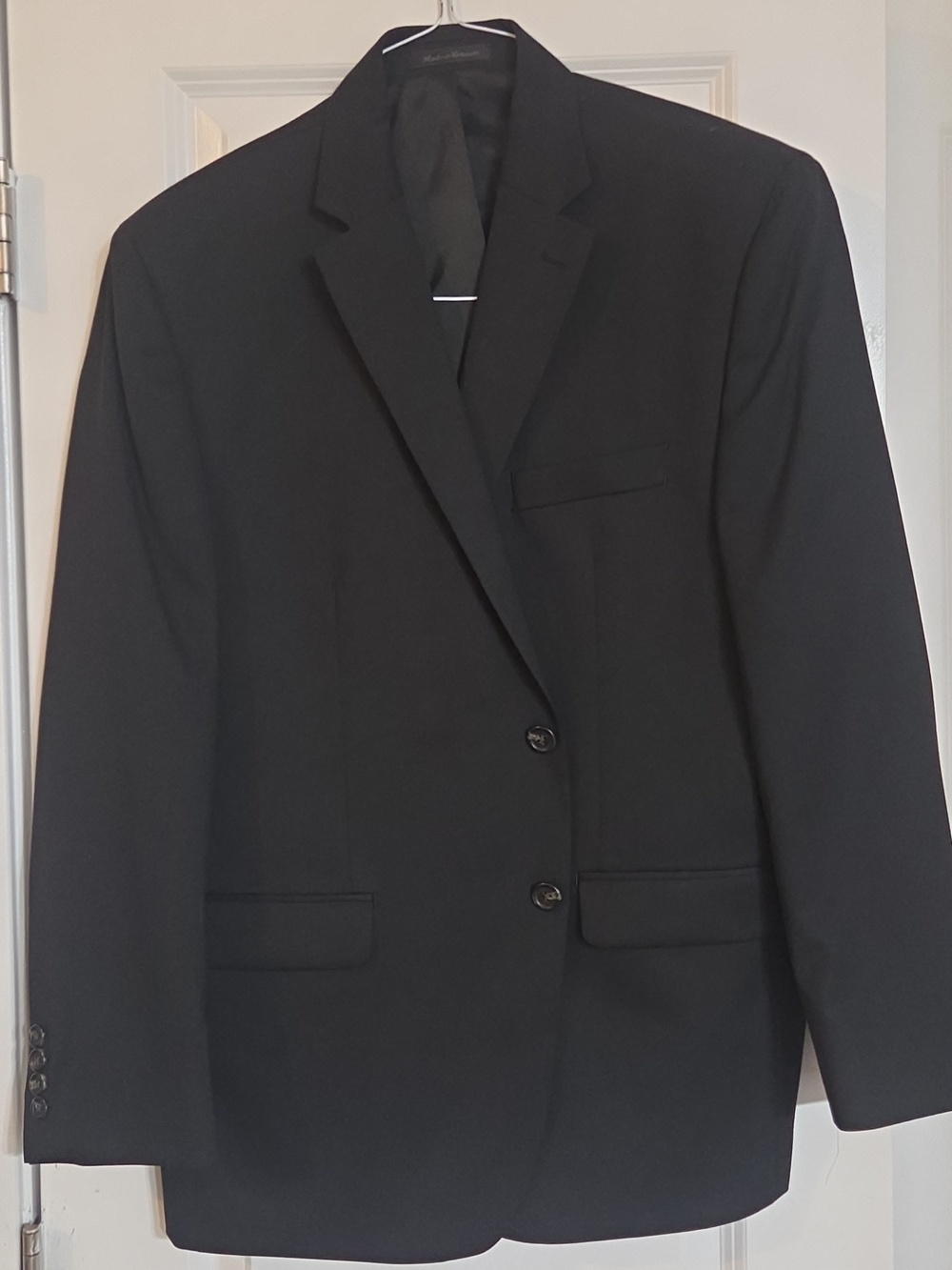 Chaps Men's Black Single-Breasted Suit Jacket (Blazer)